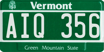 VT license plate AIQ356