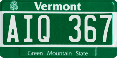 VT license plate AIQ367