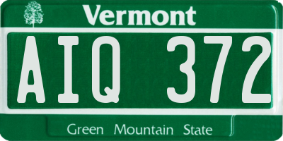 VT license plate AIQ372