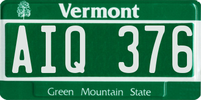 VT license plate AIQ376