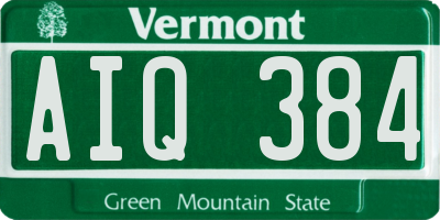 VT license plate AIQ384