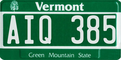 VT license plate AIQ385