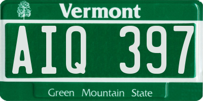VT license plate AIQ397