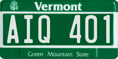 VT license plate AIQ401