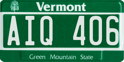 VT license plate AIQ406