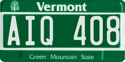 VT license plate AIQ408