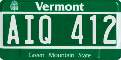 VT license plate AIQ412