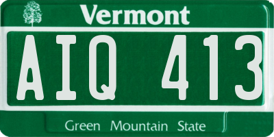 VT license plate AIQ413