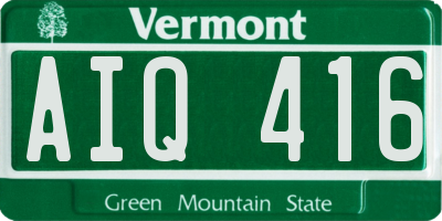 VT license plate AIQ416