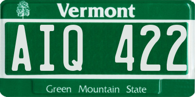 VT license plate AIQ422