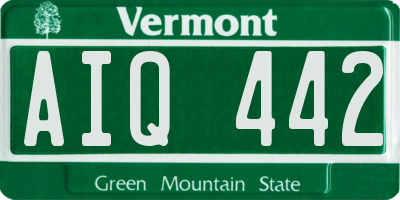 VT license plate AIQ442