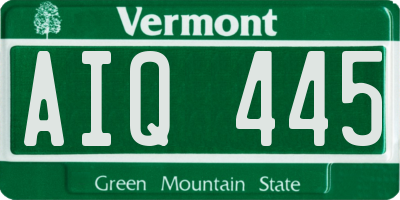 VT license plate AIQ445