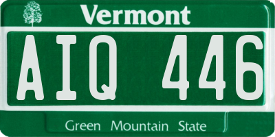 VT license plate AIQ446