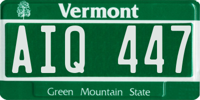 VT license plate AIQ447