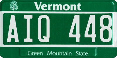 VT license plate AIQ448