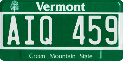 VT license plate AIQ459