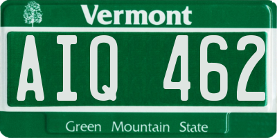 VT license plate AIQ462