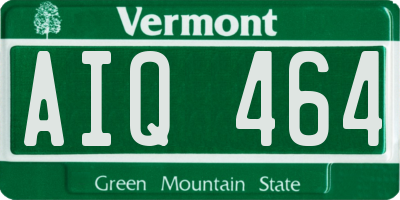 VT license plate AIQ464