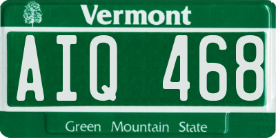 VT license plate AIQ468