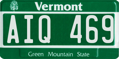 VT license plate AIQ469