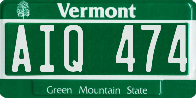 VT license plate AIQ474