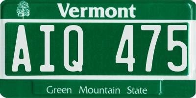 VT license plate AIQ475