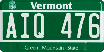 VT license plate AIQ476
