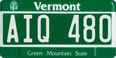 VT license plate AIQ480