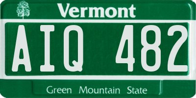 VT license plate AIQ482