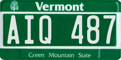 VT license plate AIQ487
