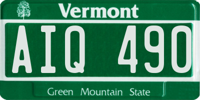 VT license plate AIQ490