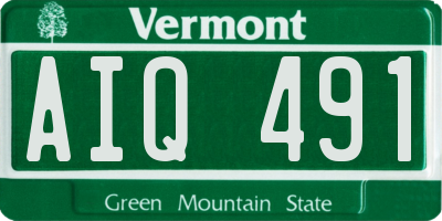 VT license plate AIQ491