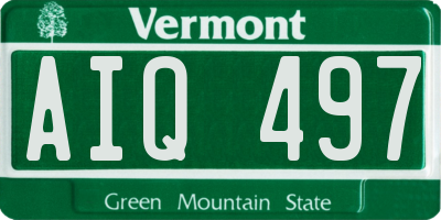 VT license plate AIQ497