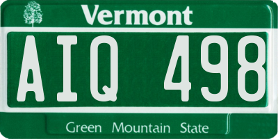 VT license plate AIQ498