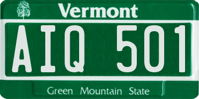 VT license plate AIQ501
