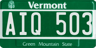 VT license plate AIQ503