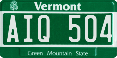 VT license plate AIQ504