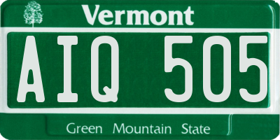 VT license plate AIQ505