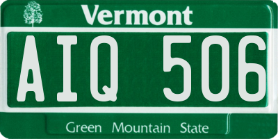 VT license plate AIQ506