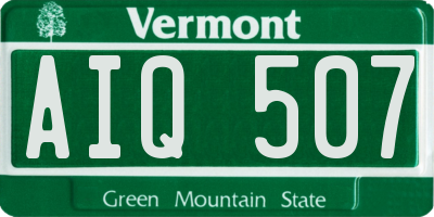 VT license plate AIQ507