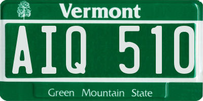 VT license plate AIQ510