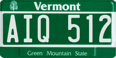 VT license plate AIQ512
