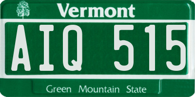 VT license plate AIQ515