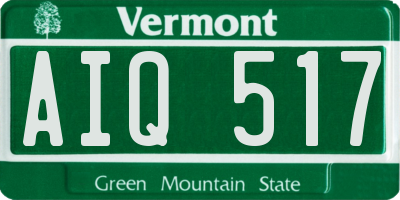 VT license plate AIQ517
