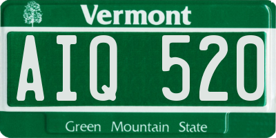 VT license plate AIQ520