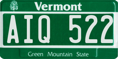VT license plate AIQ522