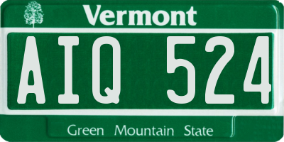 VT license plate AIQ524
