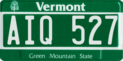 VT license plate AIQ527