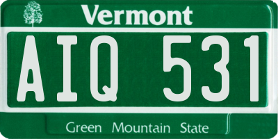 VT license plate AIQ531