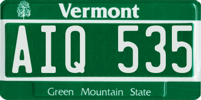 VT license plate AIQ535